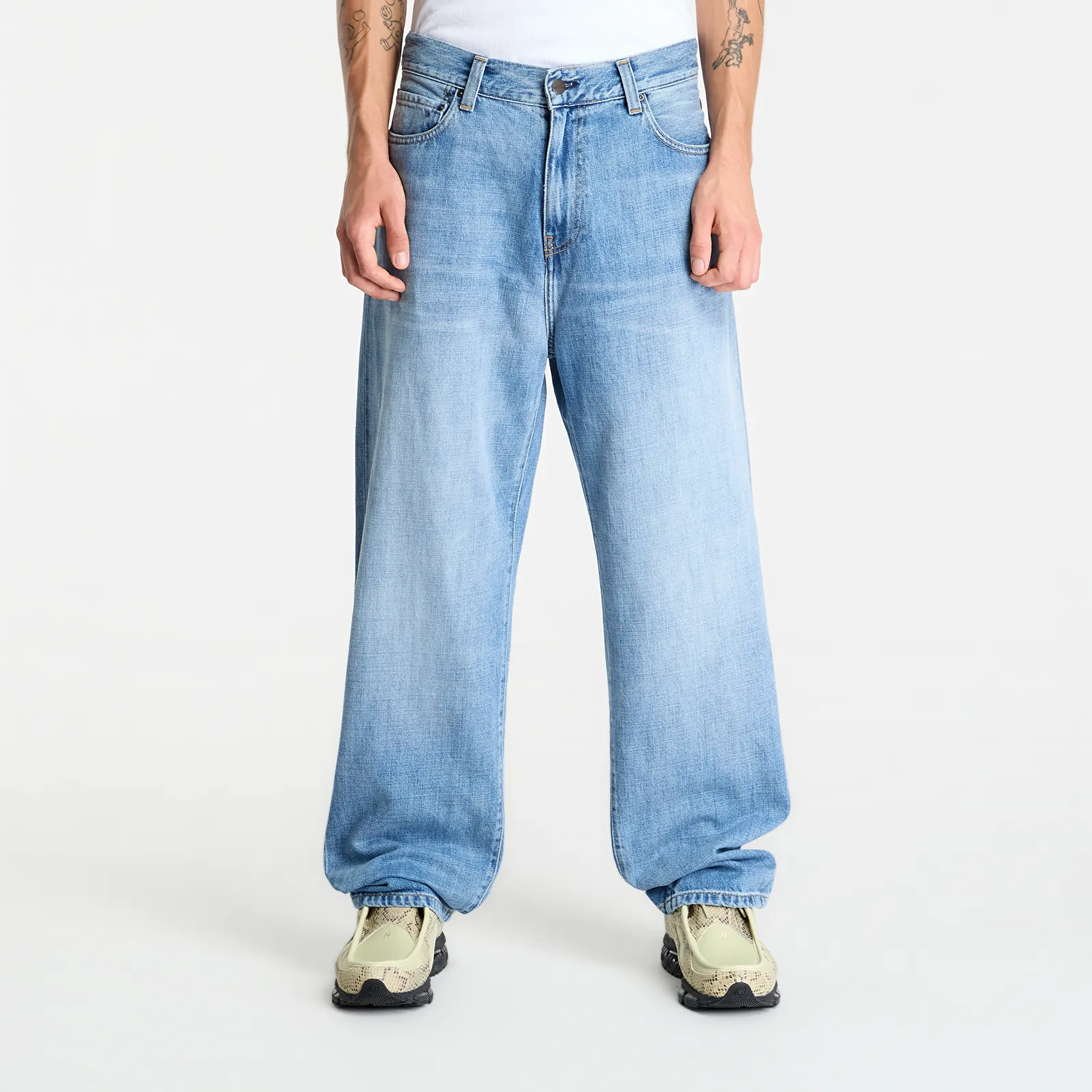Jeans Carhartt WIP Aaron Pant Blue Burst Washed