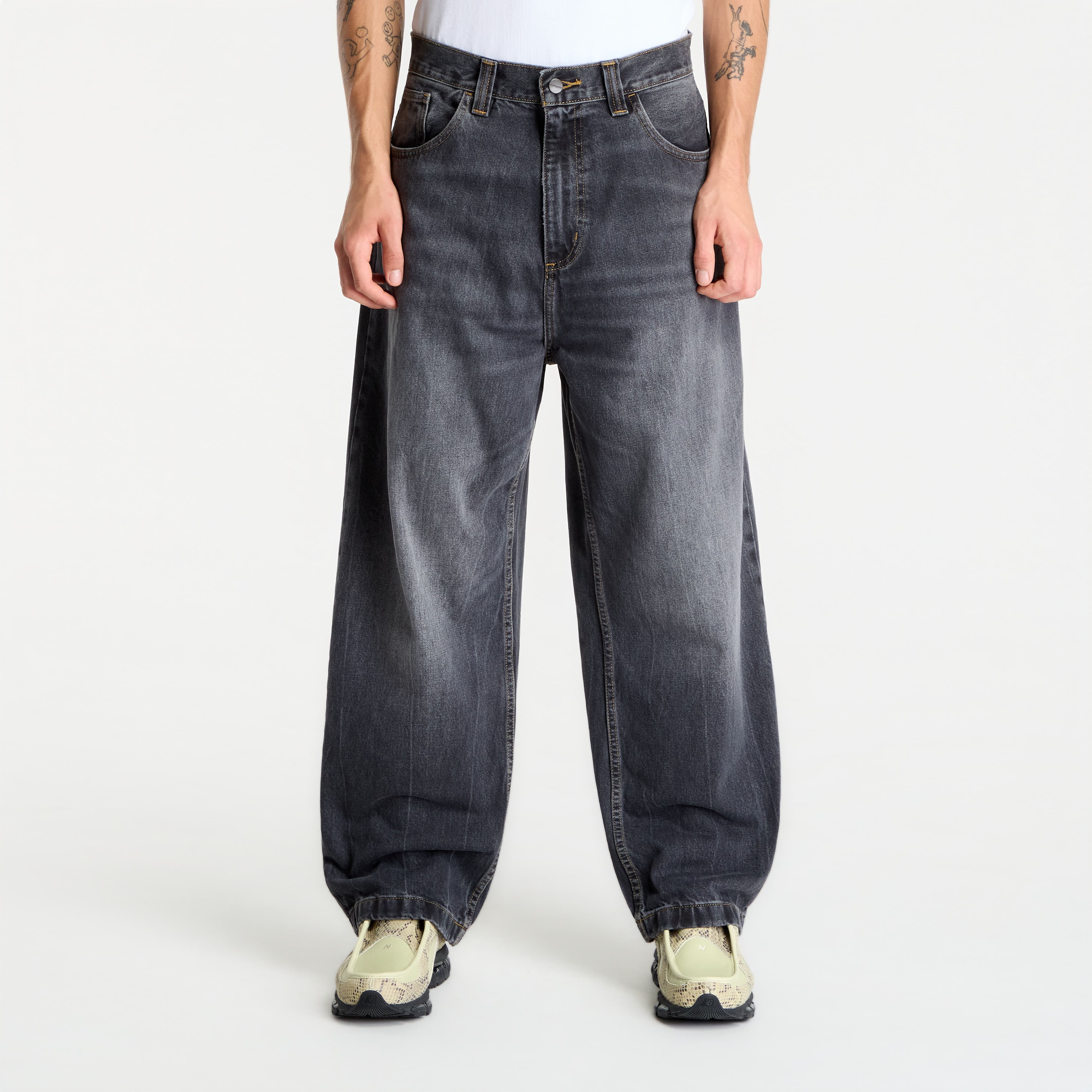 Pants Carhartt WIP Brandon Pant Black Marble Used Wash XL