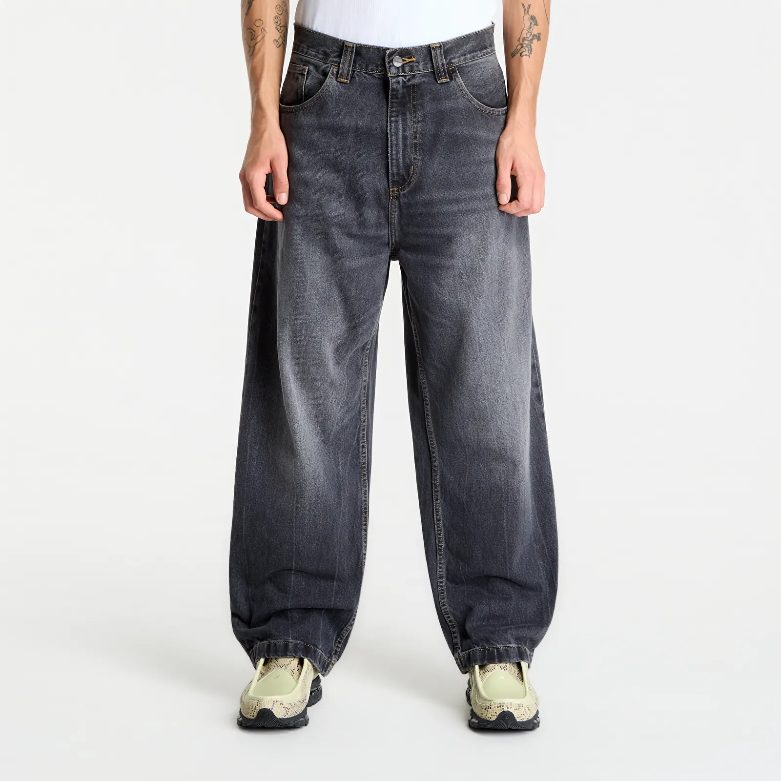 Džinsi Carhartt WIP Brandon Pant Black Marble Used Wash