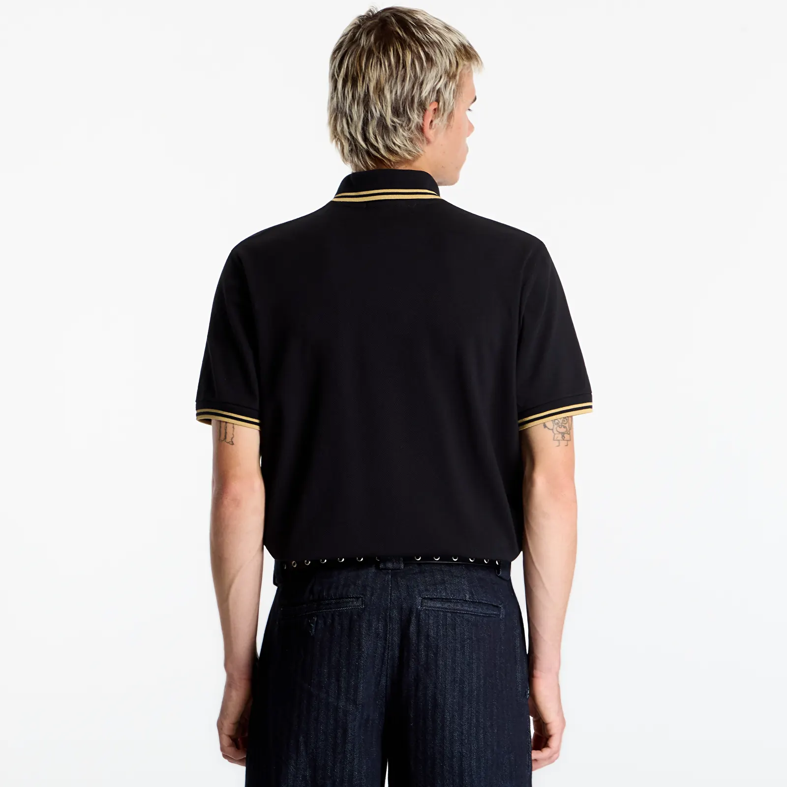 Koszulki FRED PERRY Twin Tipped Fred Perry Shirt Black/ Champagne