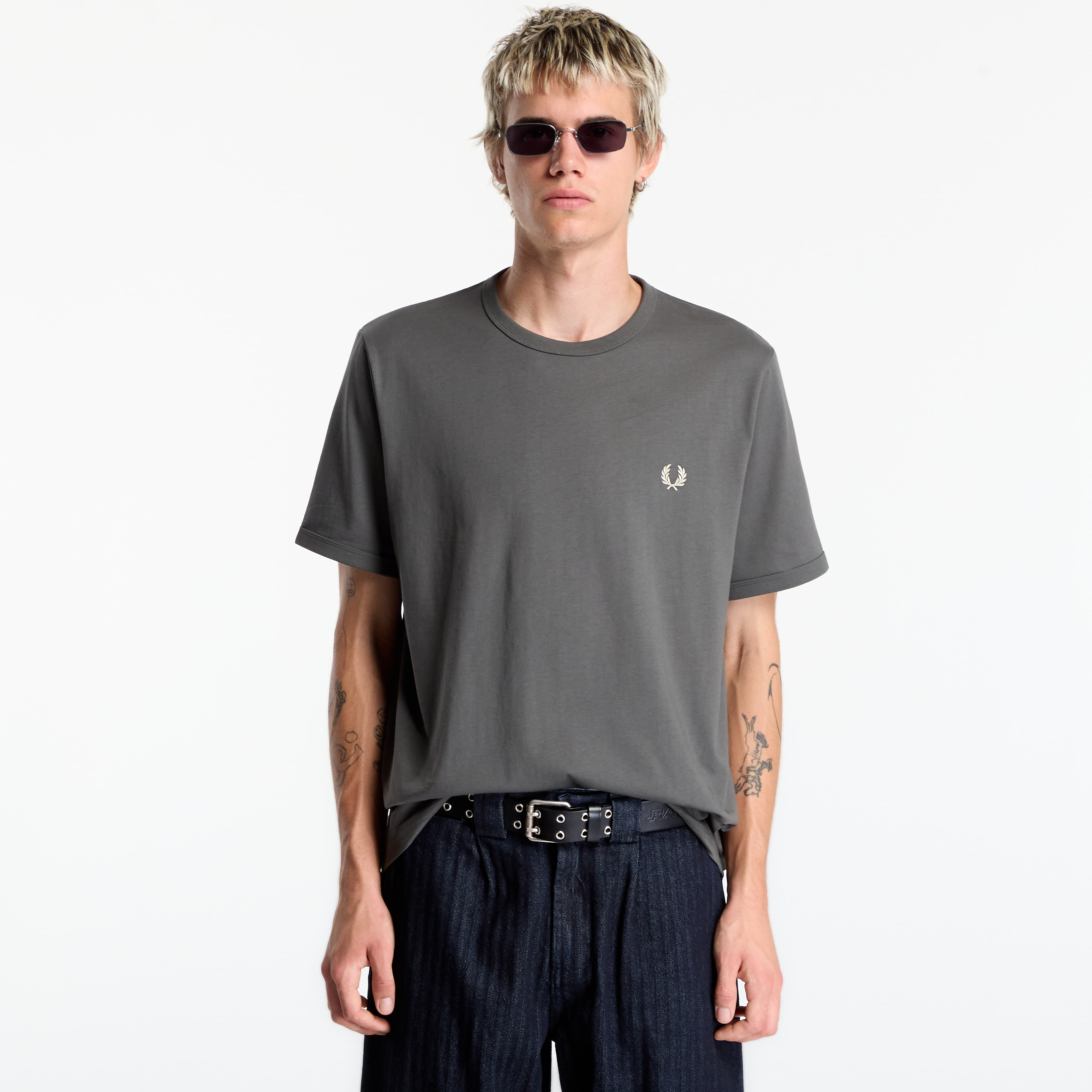 Tričko FRED PERRY Ringer T-shirt Field Green M
