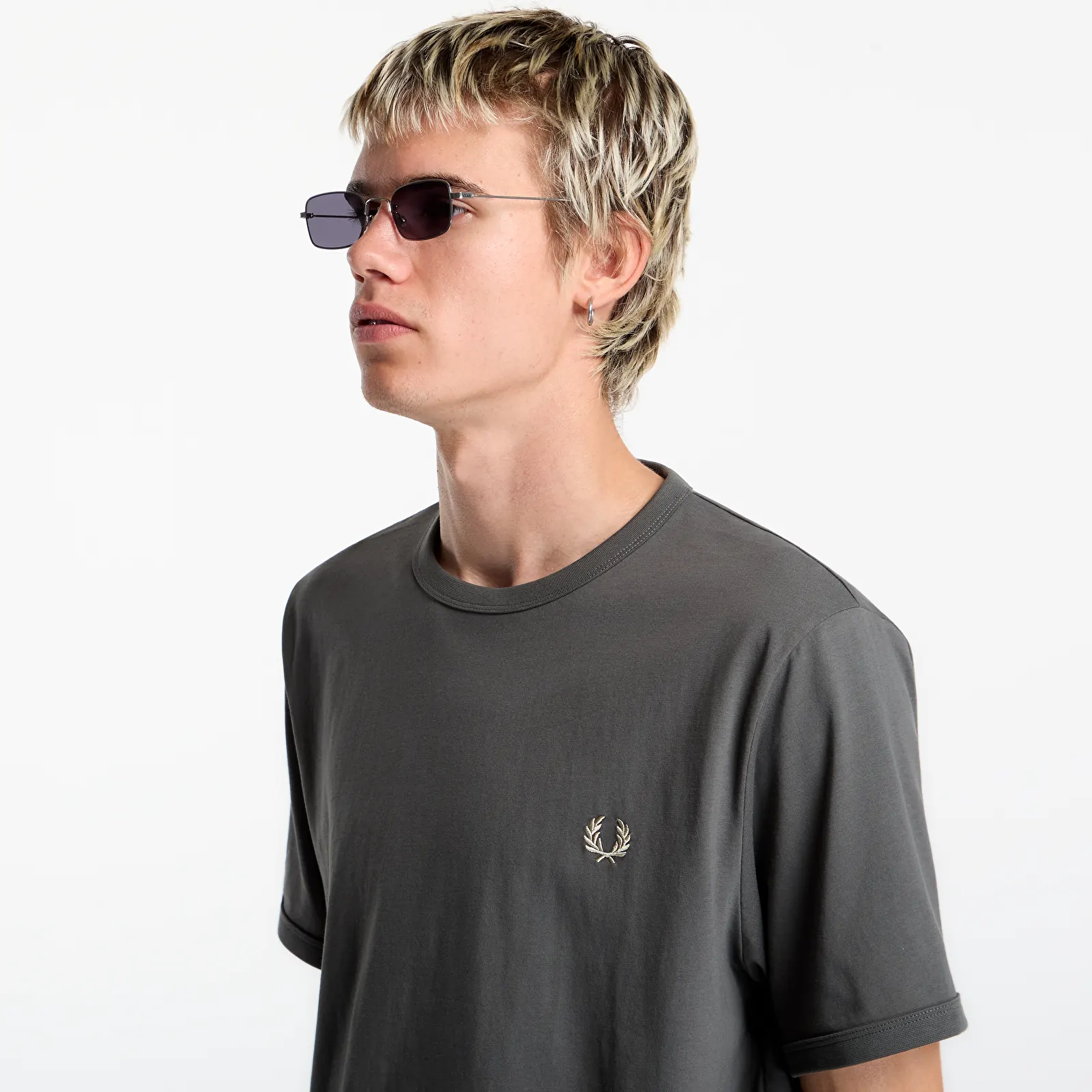 T-shirts FRED PERRY Ringer T-shirt Field Green