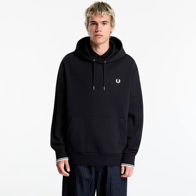 Džemperis FRED PERRY Tipped Hooded Sweatshirt Black