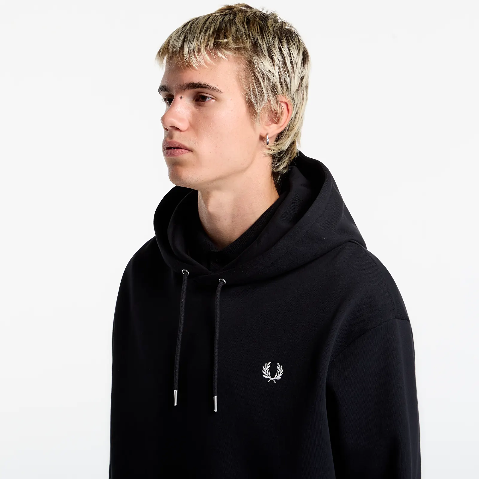 Vyriški džemperiai su gobtuvais FRED PERRY Tipped Hooded Sweatshirt Black