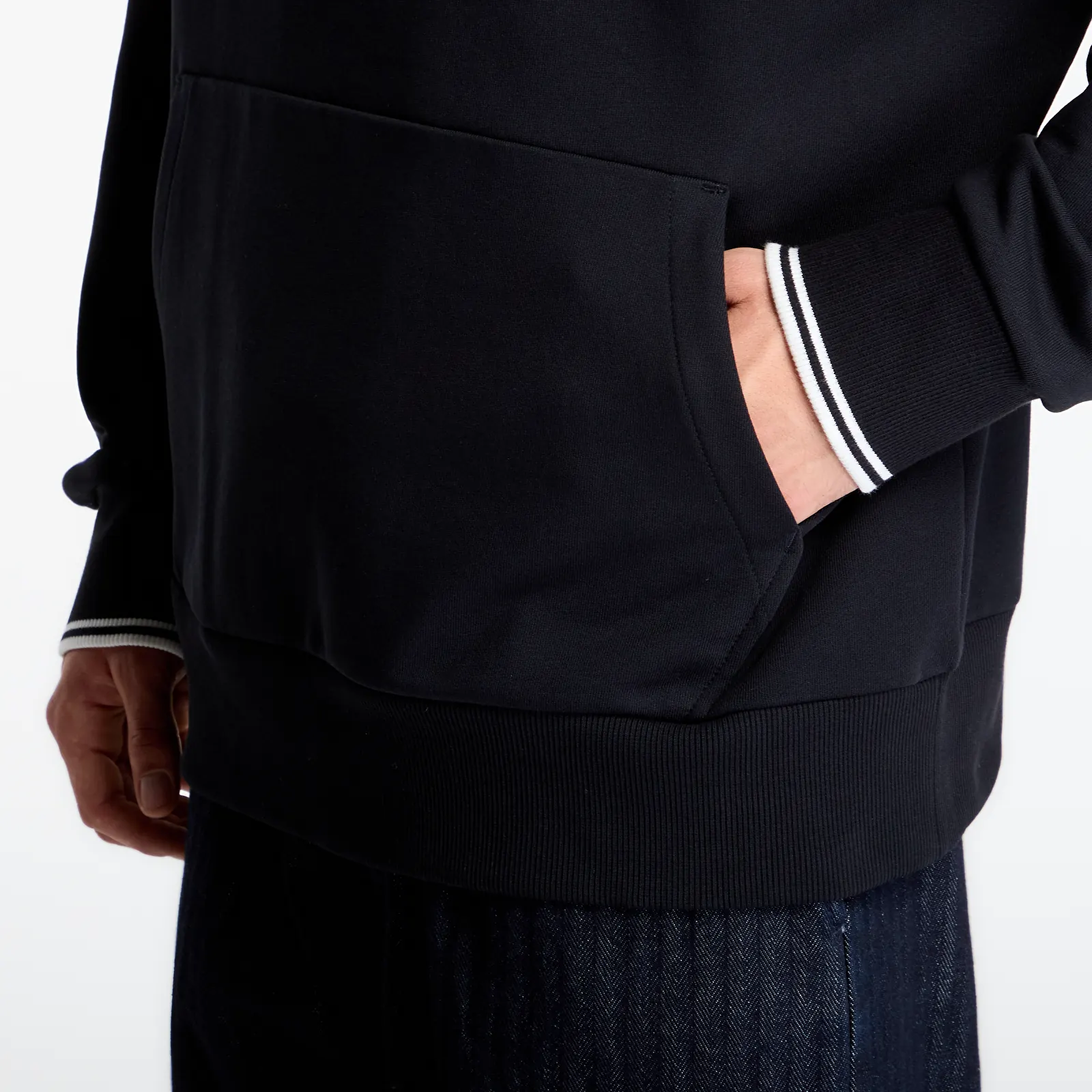 Vyriški džemperiai su gobtuvais FRED PERRY Tipped Hooded Sweatshirt Black