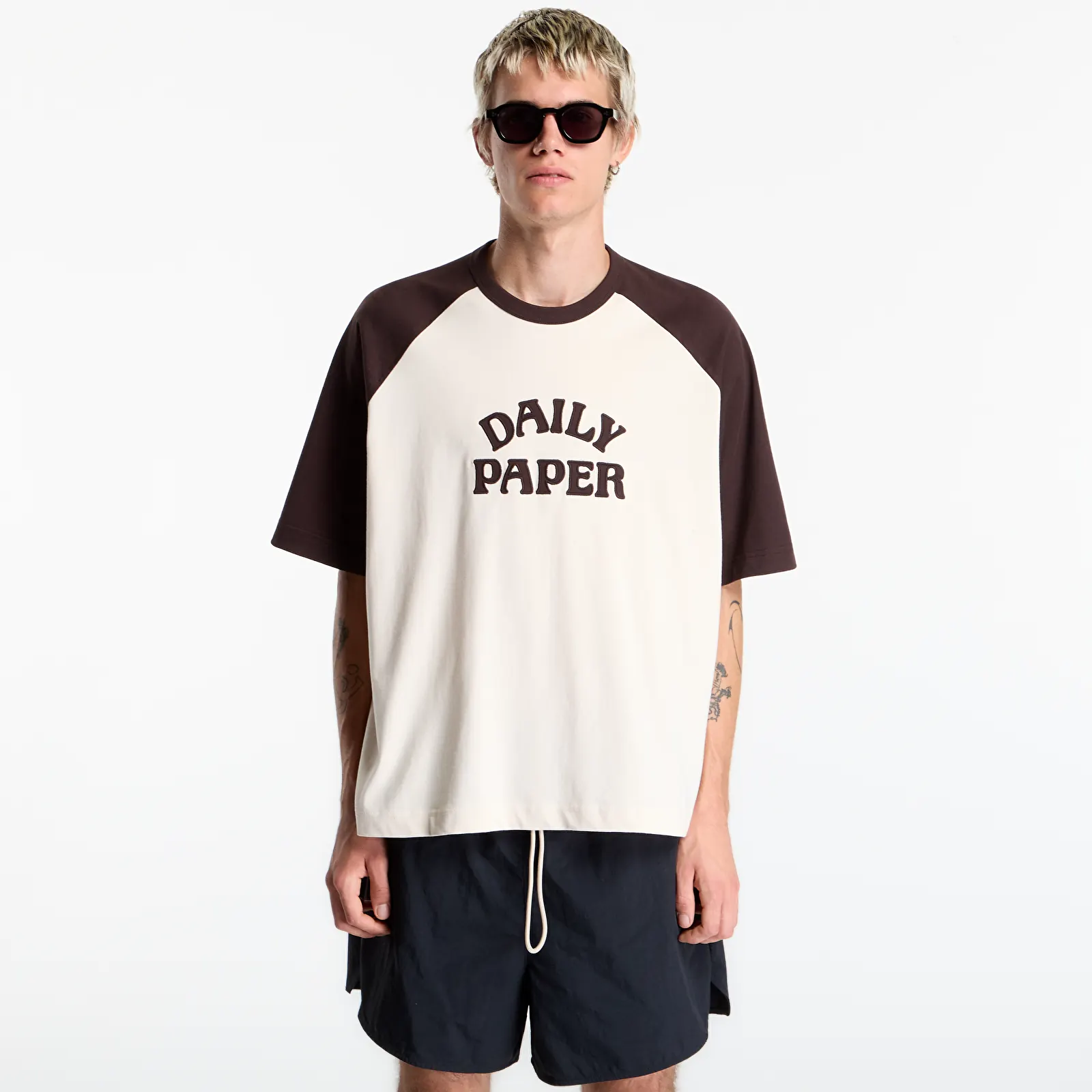 Majice T-shirt Daily Paper Contrast Sleeve Raglan T Shirt Mole