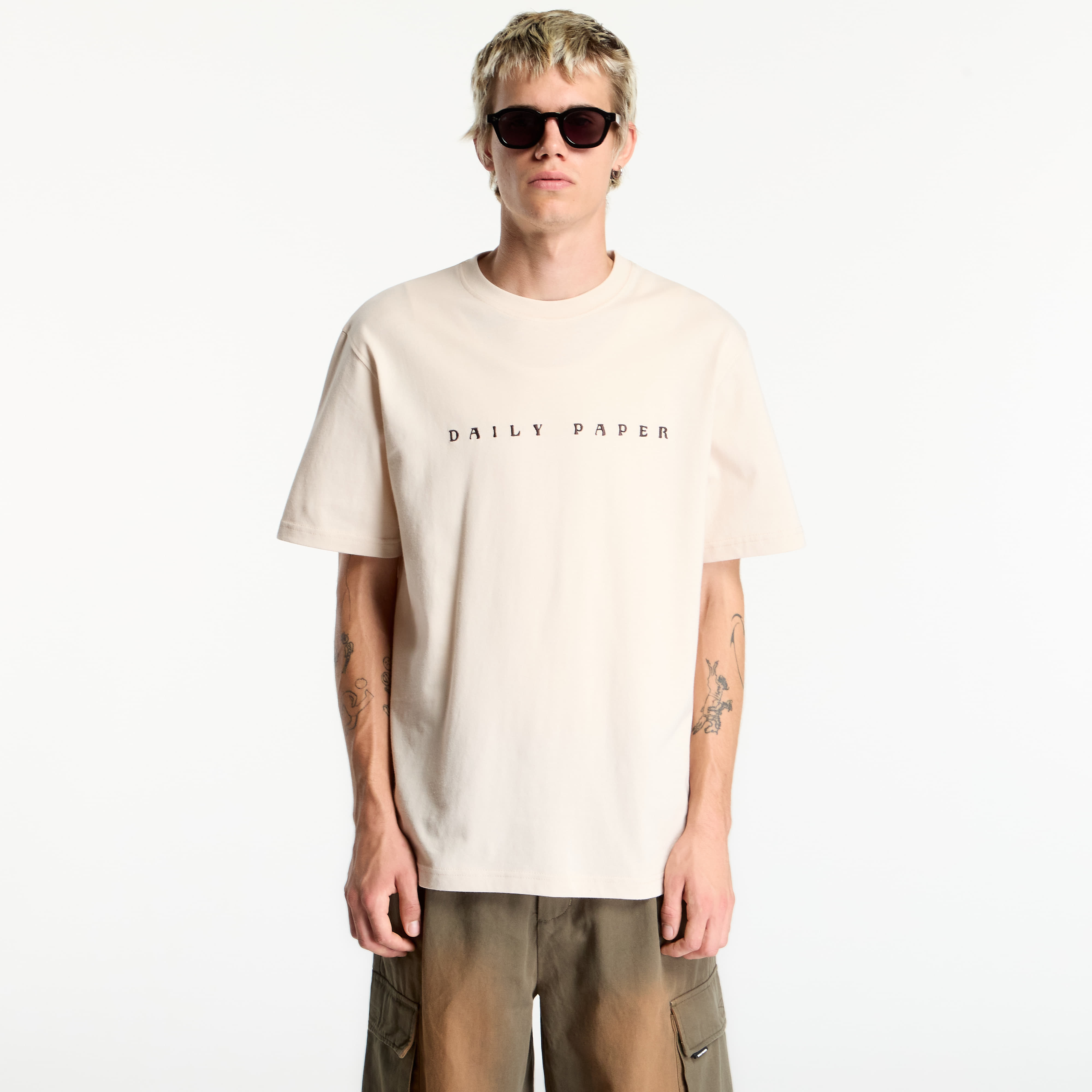 T-shirt Daily Paper Alias Dias T Shirt Moonbeam Beige M