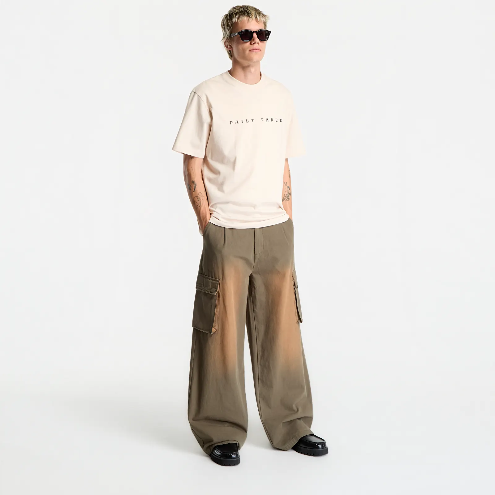 Hosen Daily Paper Washed Two Pocket Cargo Pants Army Green