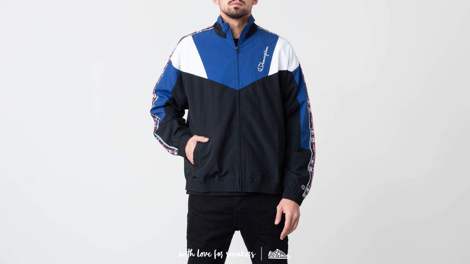 Jakker Champion Full Zip Jacket Black/ Blue/ White