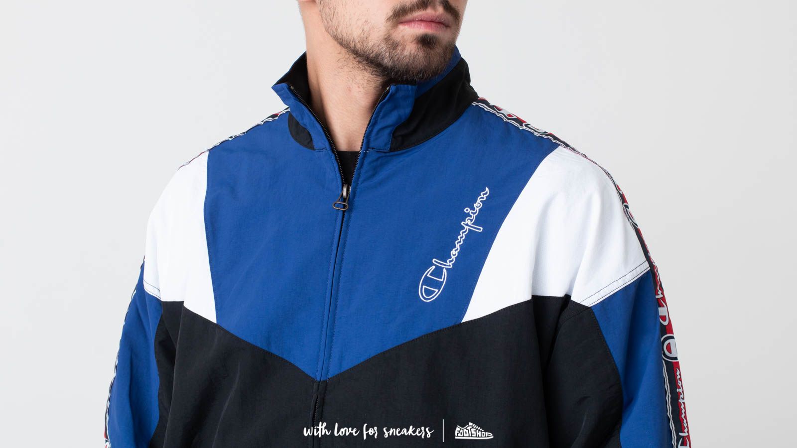 Jakker Champion Full Zip Jacket Black/ Blue/ White