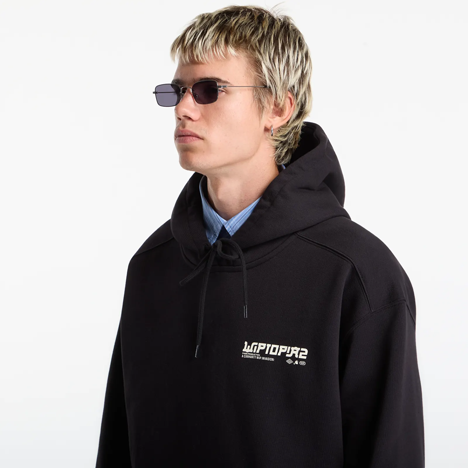 Kapucnis pulóverek és pulcsik Carhartt WIP Hooded Wiptopia II Sweat Black