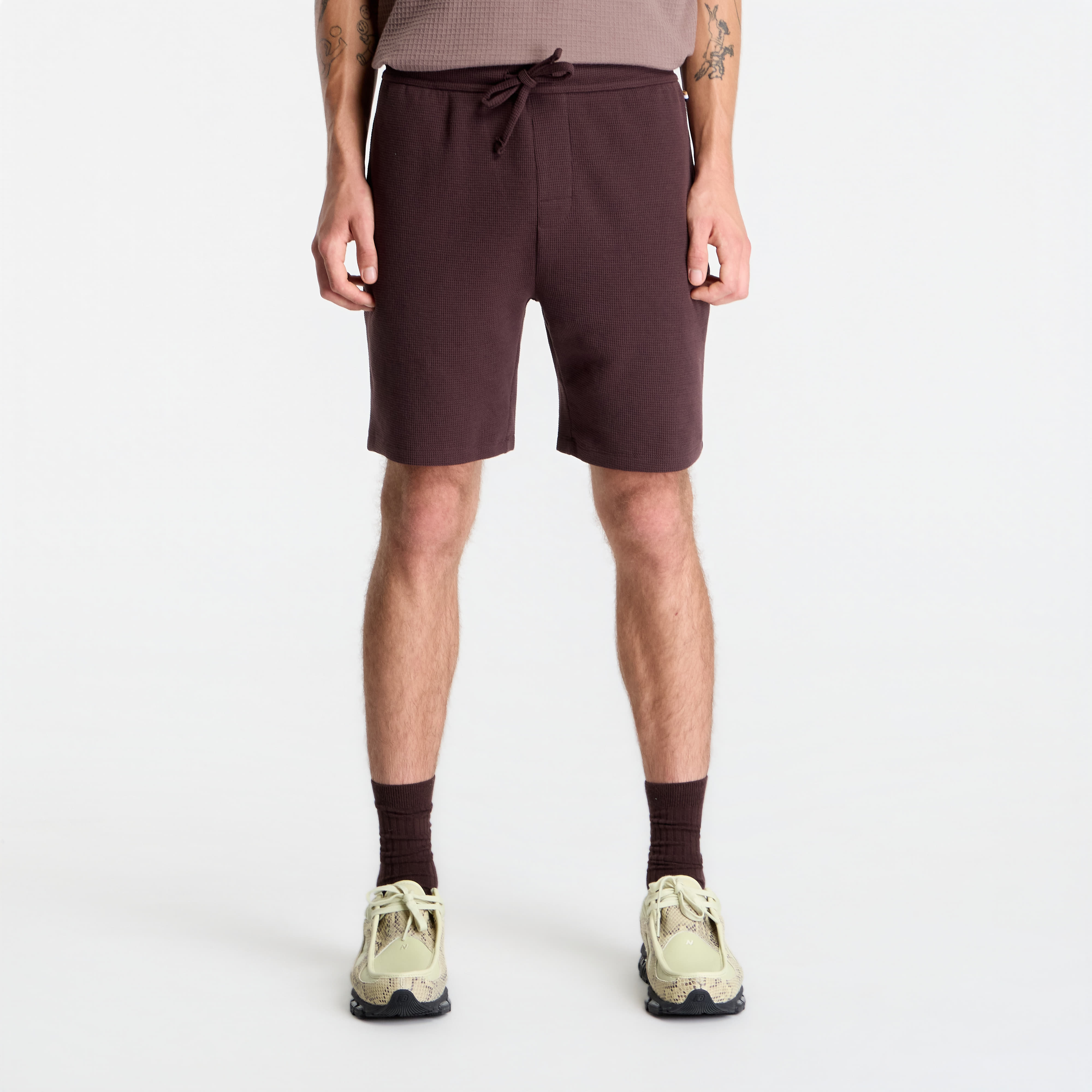 Šortky Hugo Boss Waffle Shorts Brown L