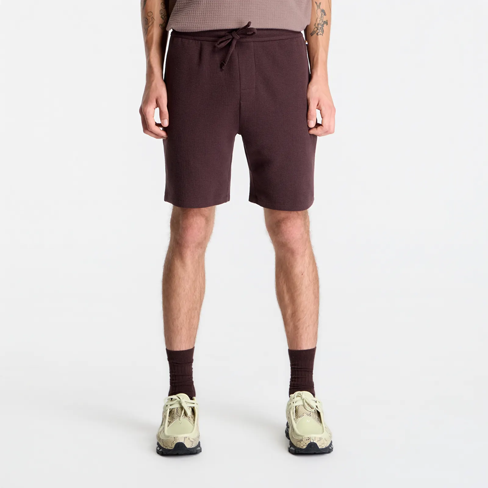 Шорти Hugo Boss Waffle Shorts Brown