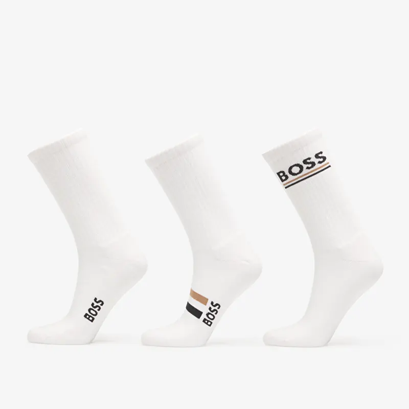 Socken Hugo Boss 3-Pack Qs Rib Iconic Vb White
