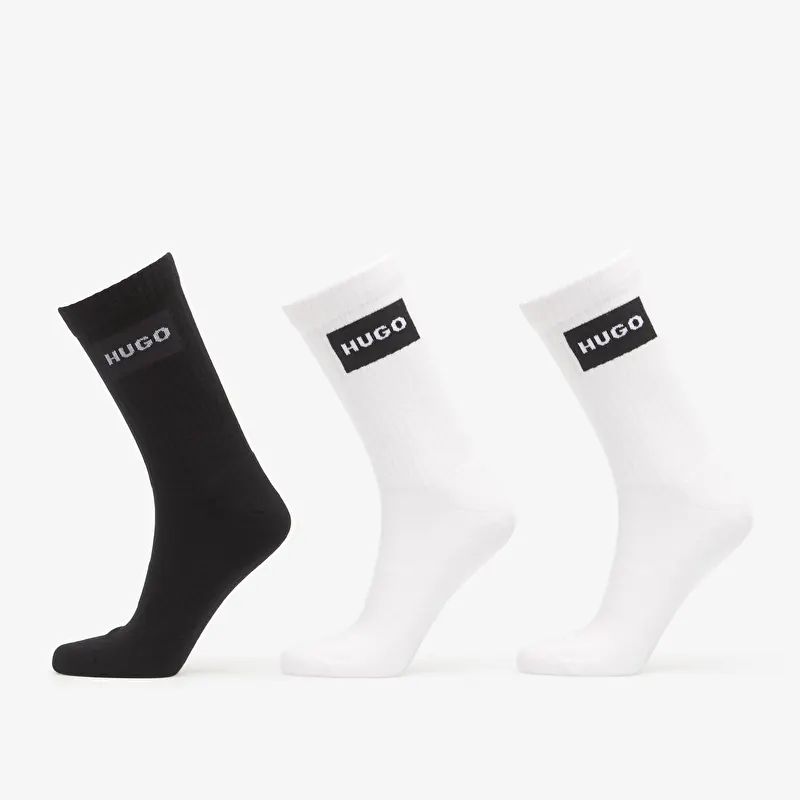 Socken Hugo Boss 3-Pack Qs Rib Label Cc Multicolor