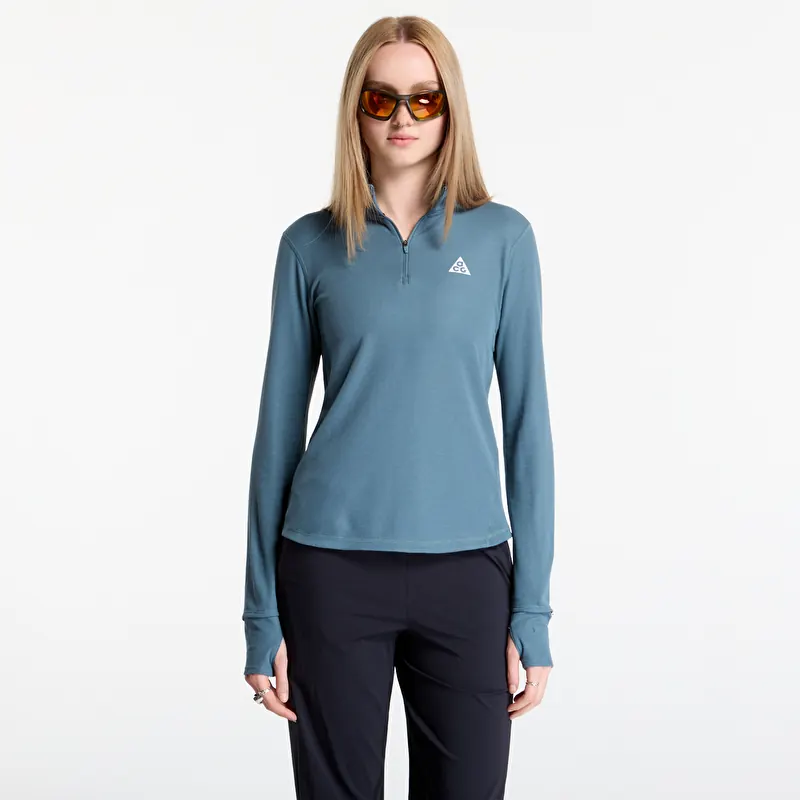 Nike ACG Women's Dri-FIT 1/2-Zip Trail Running Top Mineral Slate/ Summit White