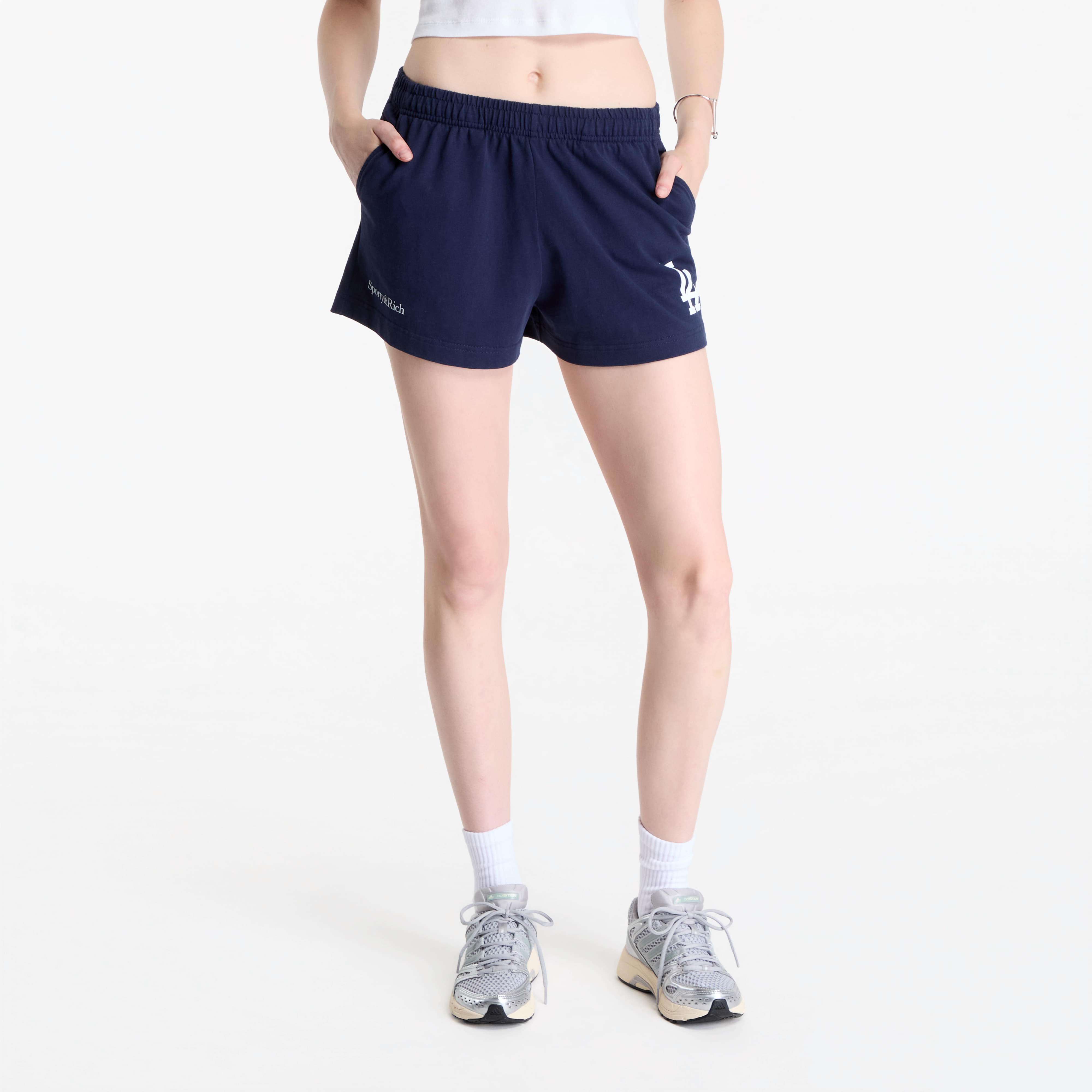 Pantaloni scurți Sporty & Rich LA Serif Disco Short Dark Navy XS