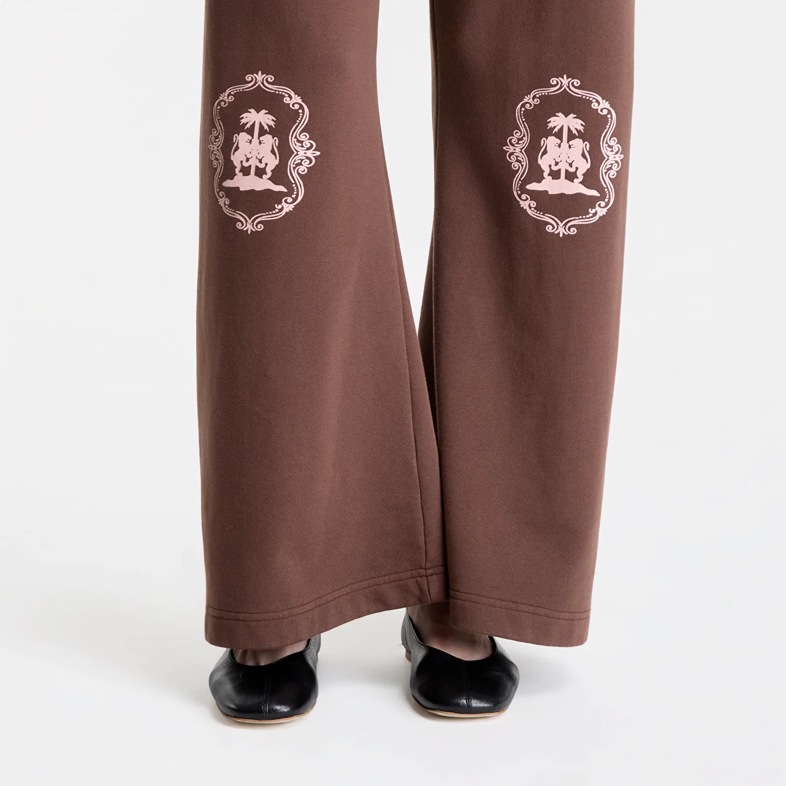 Jogger kelnės Palm Angels Lions Herald Sweatpants Brown/ Rose Pink