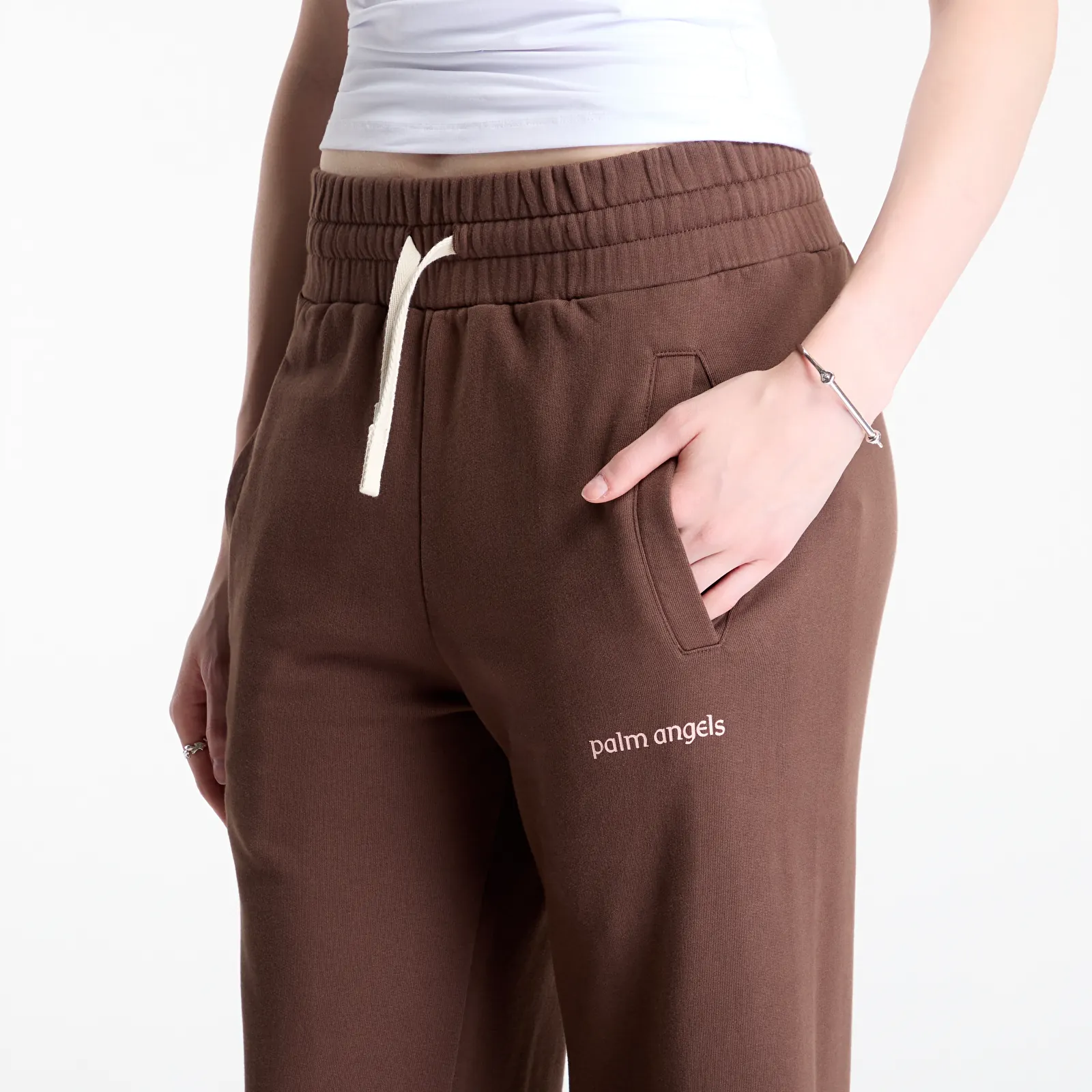 Jogger kelnės Palm Angels Lions Herald Sweatpants Brown/ Rose Pink