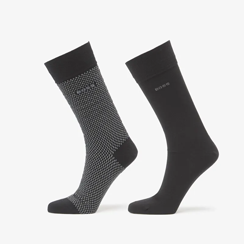 Socken Hugo Boss 2-Pack Rs Minipattern Cc Black