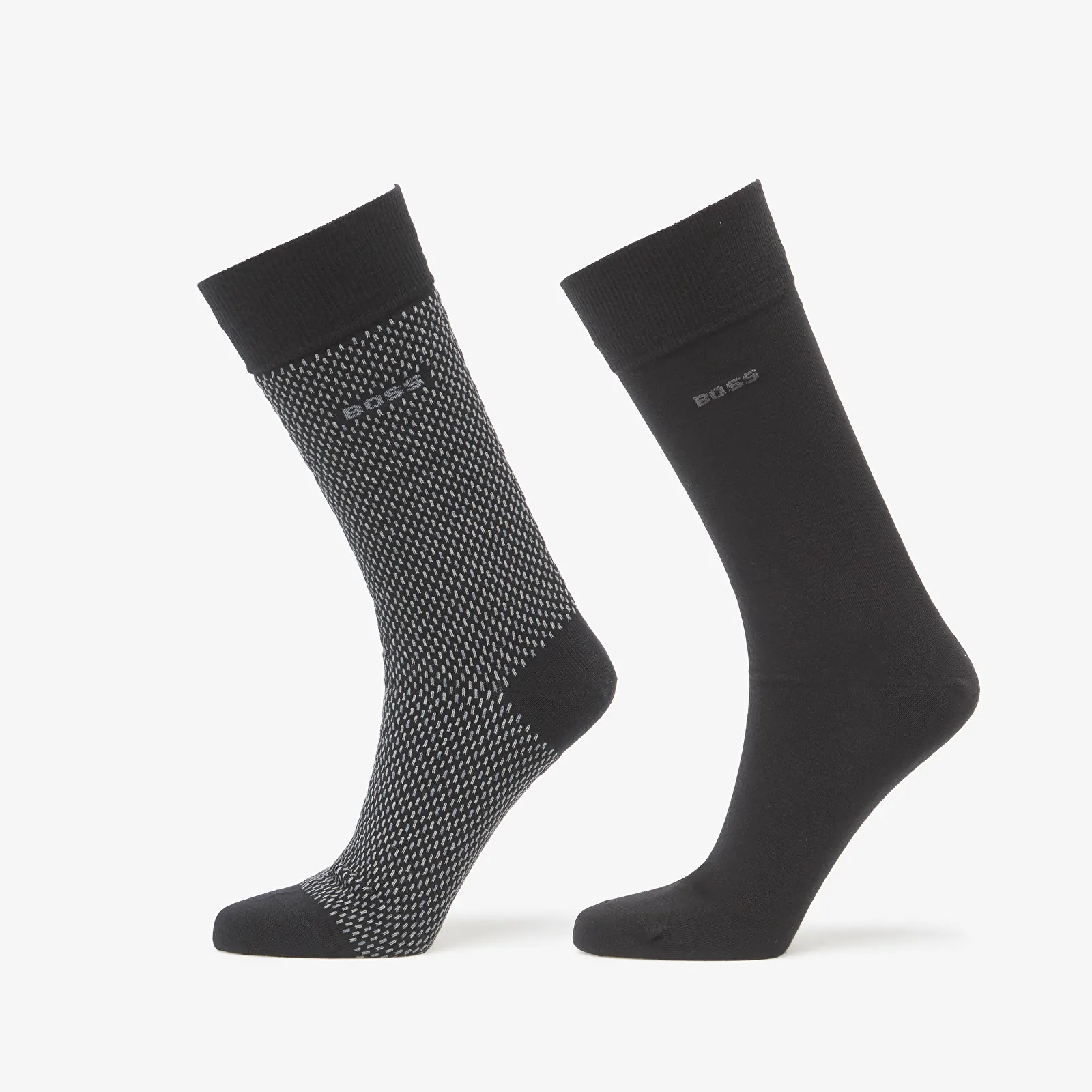 Zeķes Hugo Boss 2-Pack Rs Minipattern Cc Black