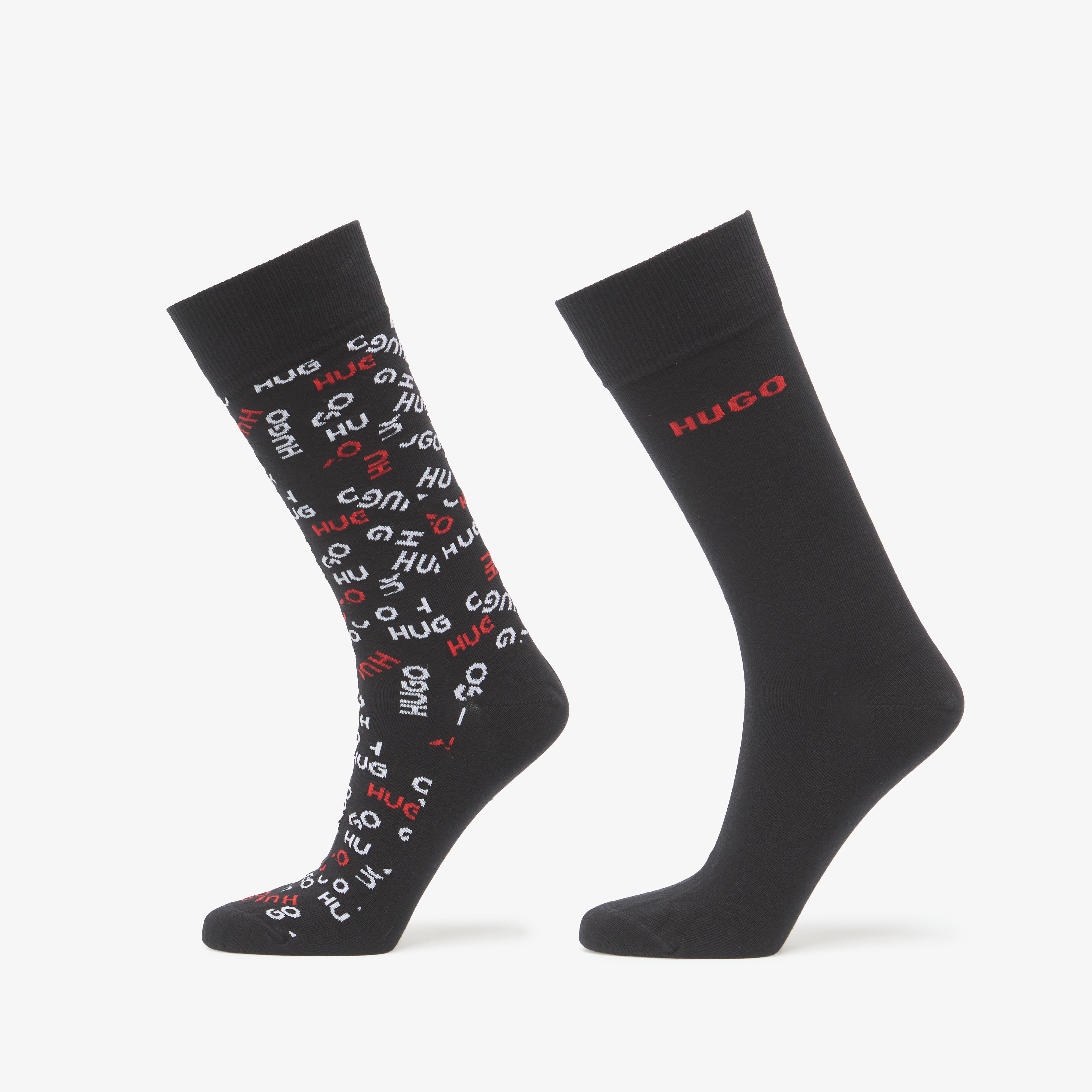 Чорапи Hugo Boss 2-Pack Rs Tape Logo Cc Black 39-42
