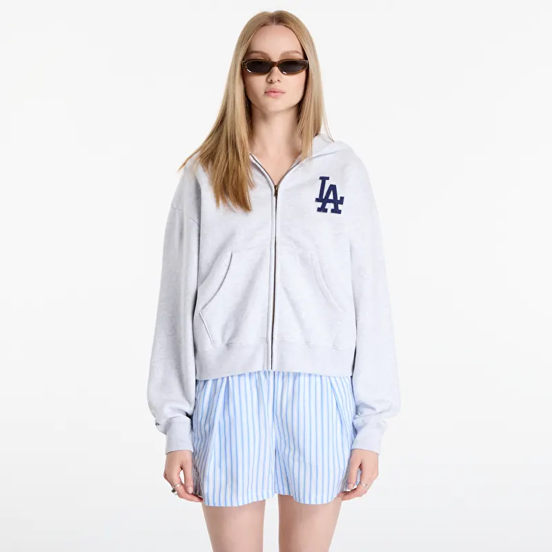 Sweatshirt Sporty & Rich LA Serif Zip Hoodie UNISEX Heather Gray
