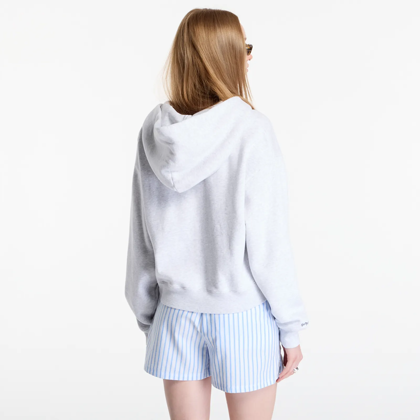Hoodies and sweatshirts  Sporty & Rich LA Serif Zip Hoodie UNISEX Heather Gray