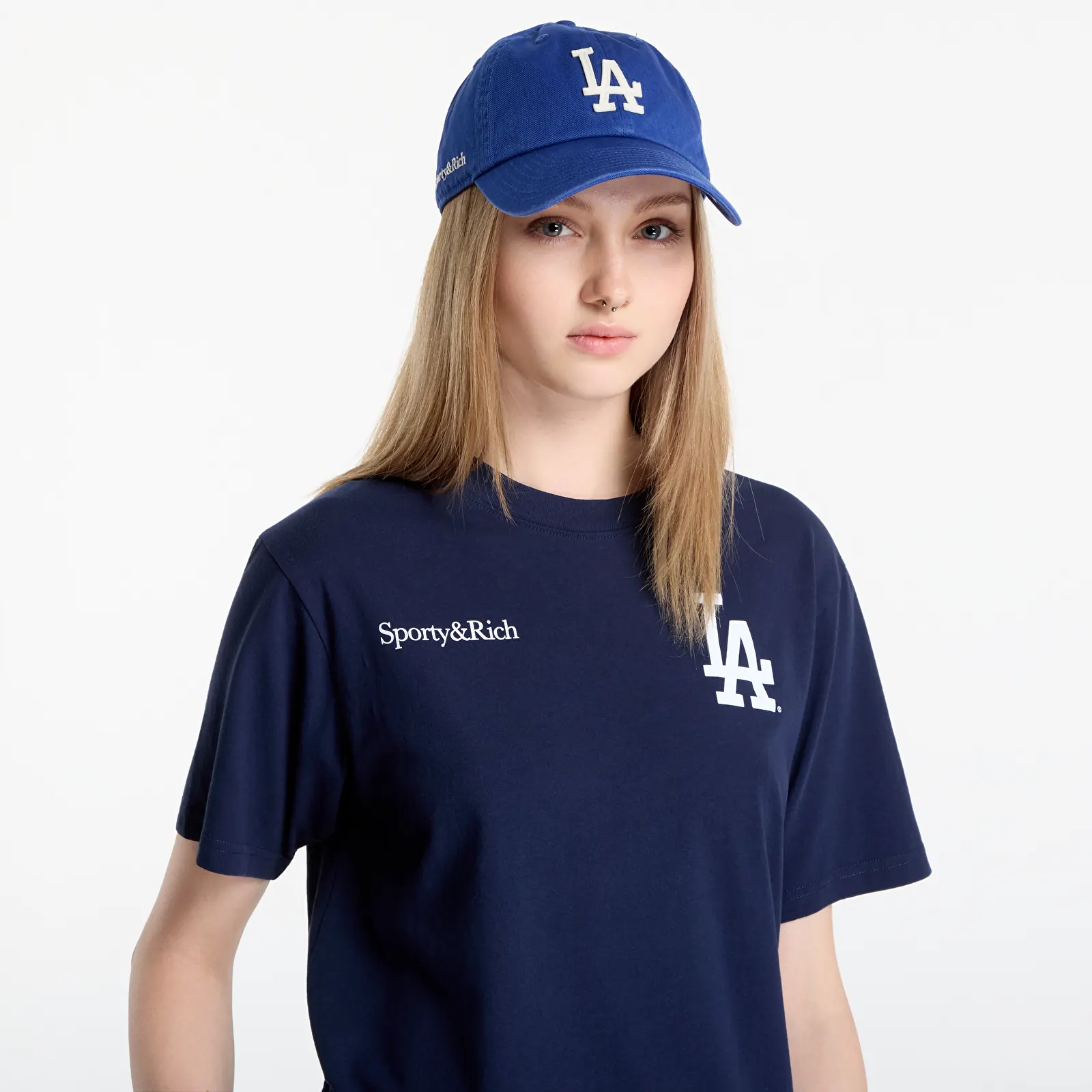 T-shirts  Sporty & Rich Dodgers Serif Tshirt UNISEX Dark Navy