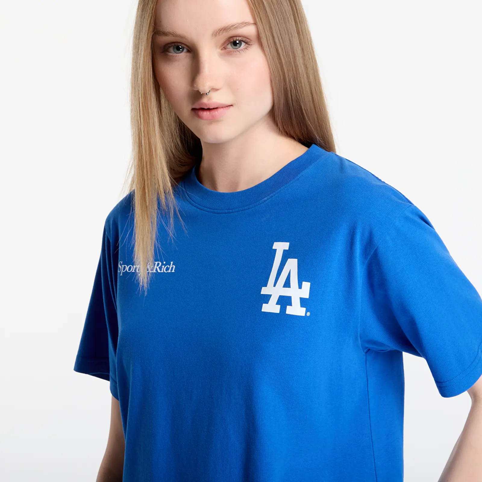 Koszulki Sporty & Rich Dodgers Serif Tshirt UNISEX Team Blue