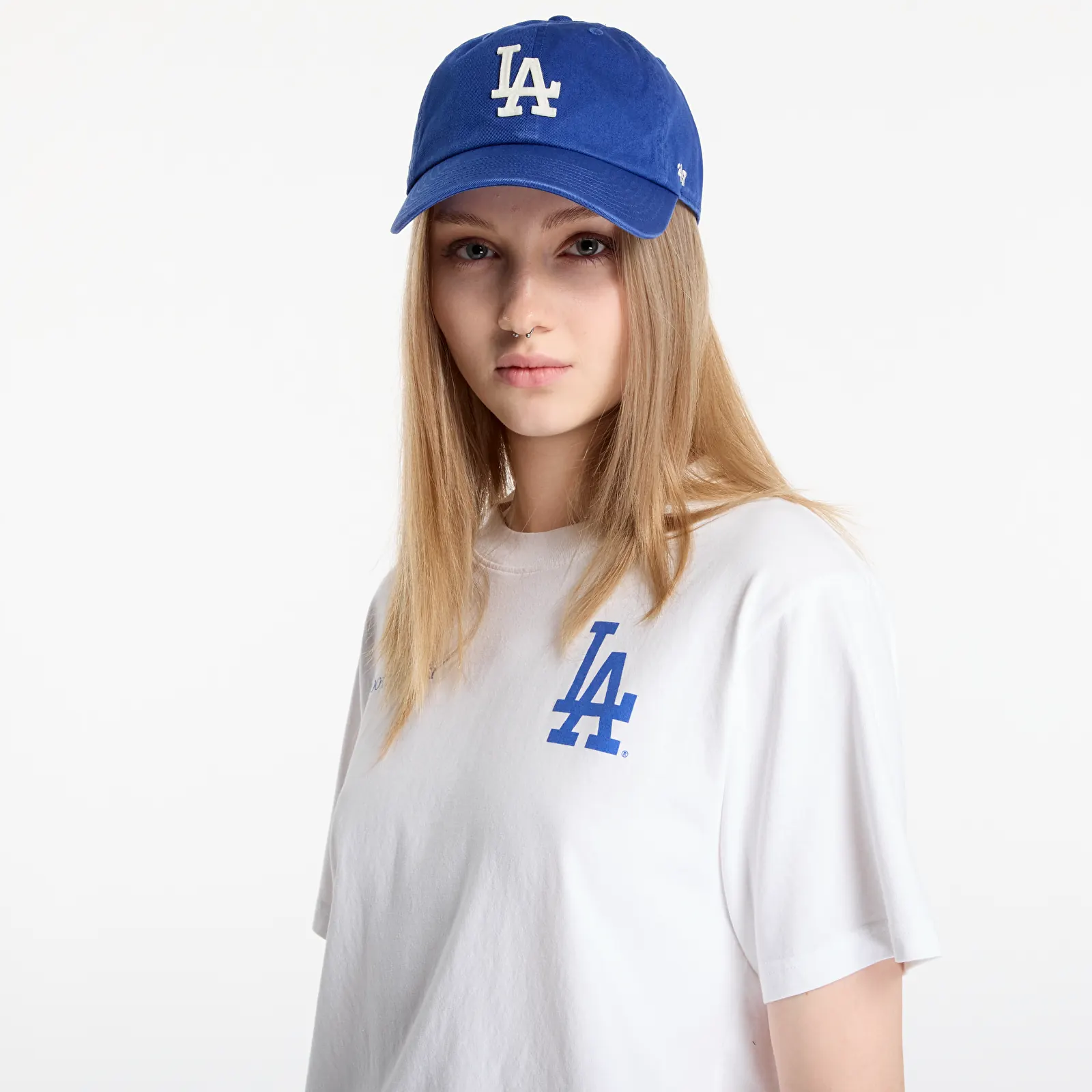 T-shirts Sporty & Rich Dodgers Serif Tshirt UNISEX White