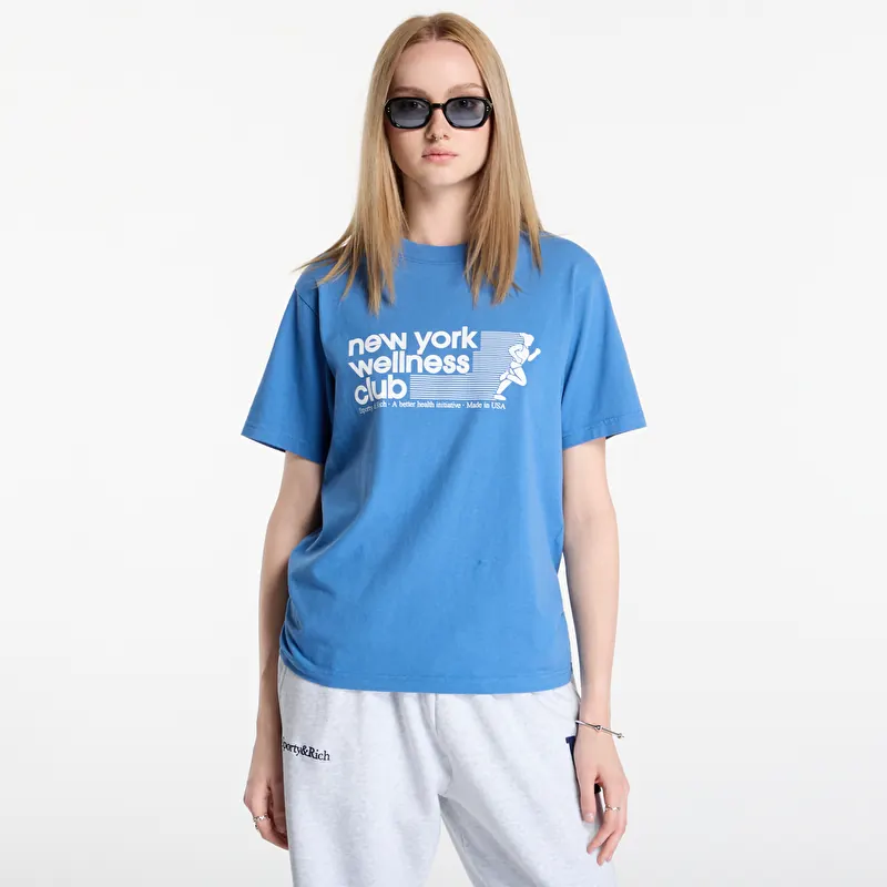 Sporty & Rich USA Wellness Club Tshirt UNISEX Dusty Blue