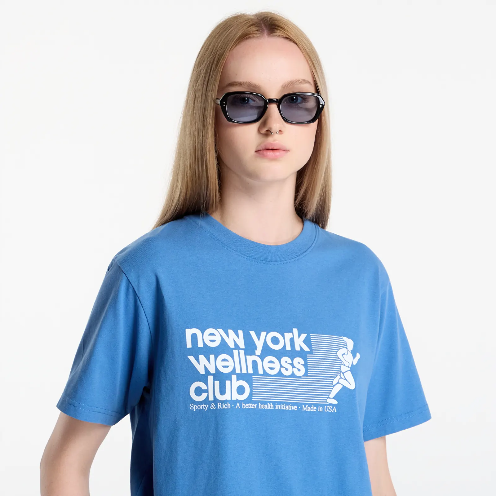 T-shirts Sporty & Rich USA Wellness Club Tshirt UNISEX Dusty Blue