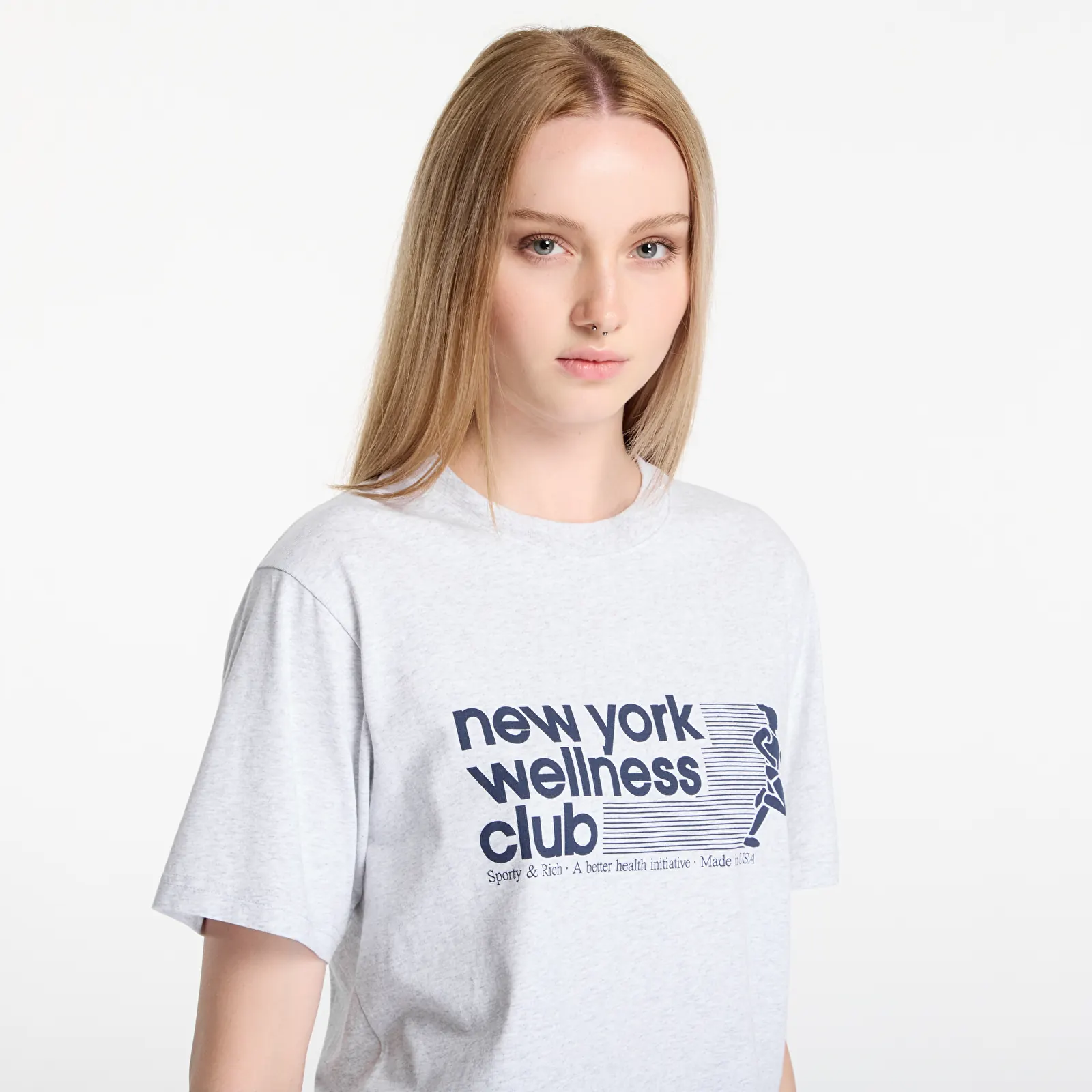 Футболки Sporty & Rich USA Wellness Club Tshirt UNISEX Heather Gray