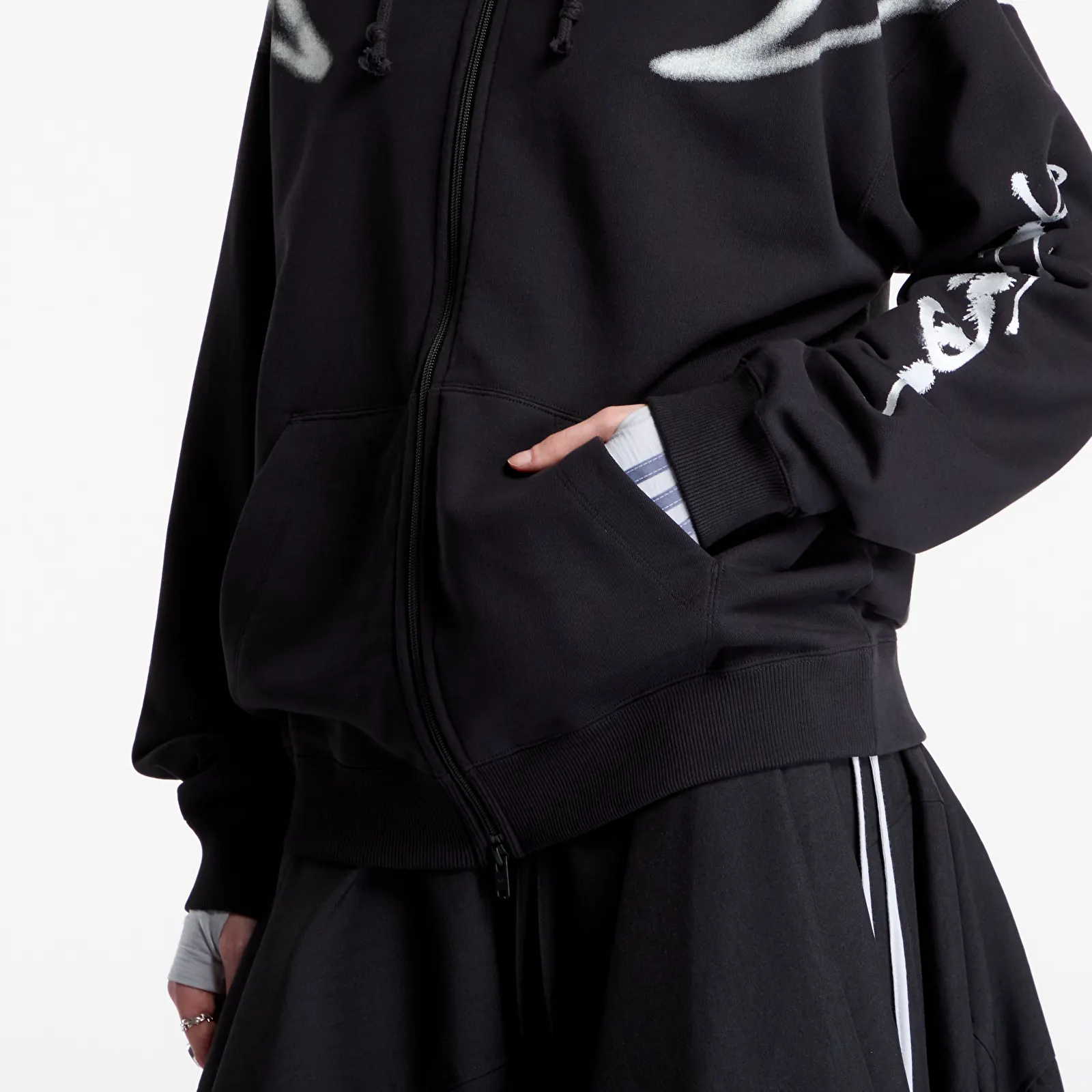 Hoodies en truien Y-3 Chito Graphic French Terry Zip Hoodie UNISEX Black
