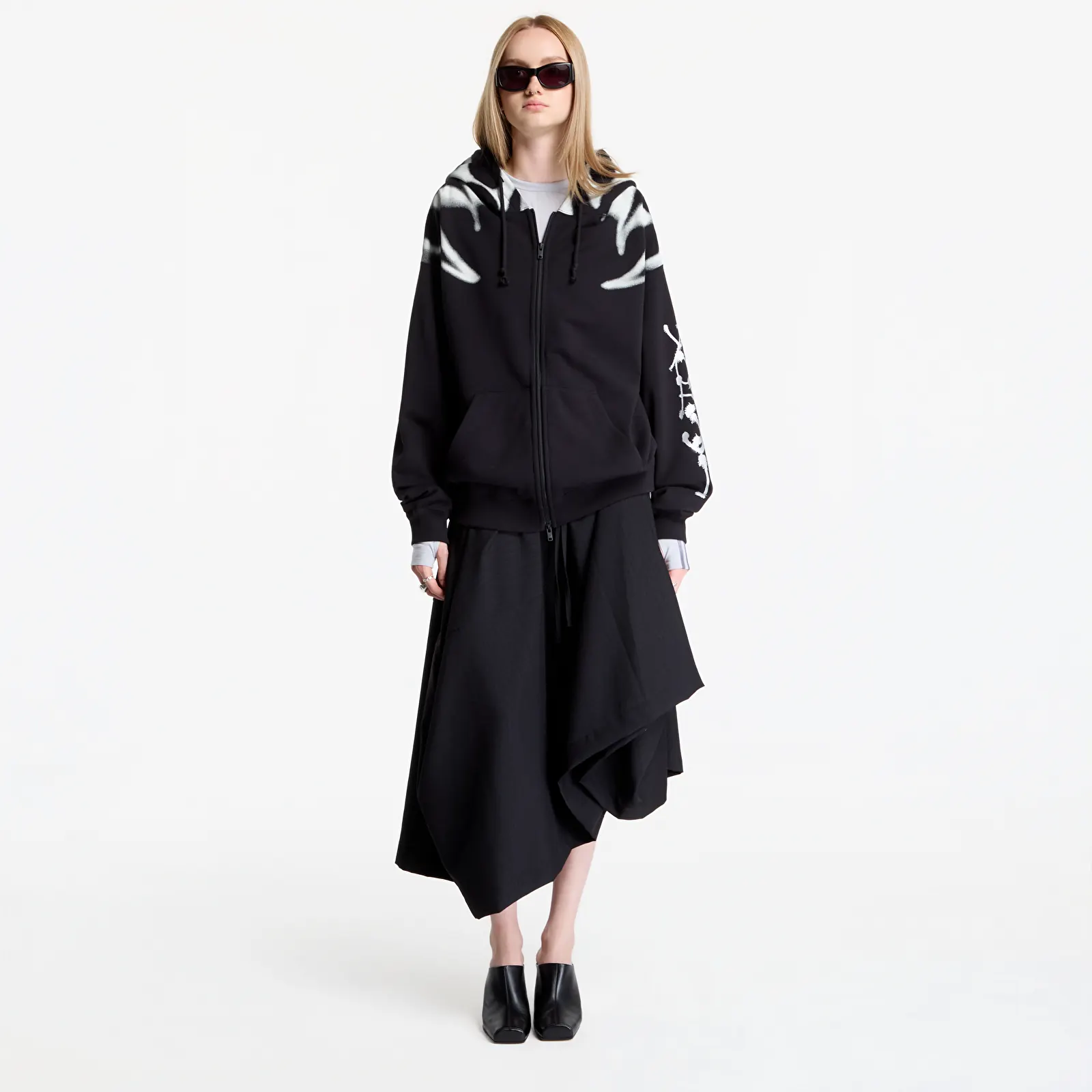 Hoodies en truien Y-3 Chito Graphic French Terry Zip Hoodie UNISEX Black