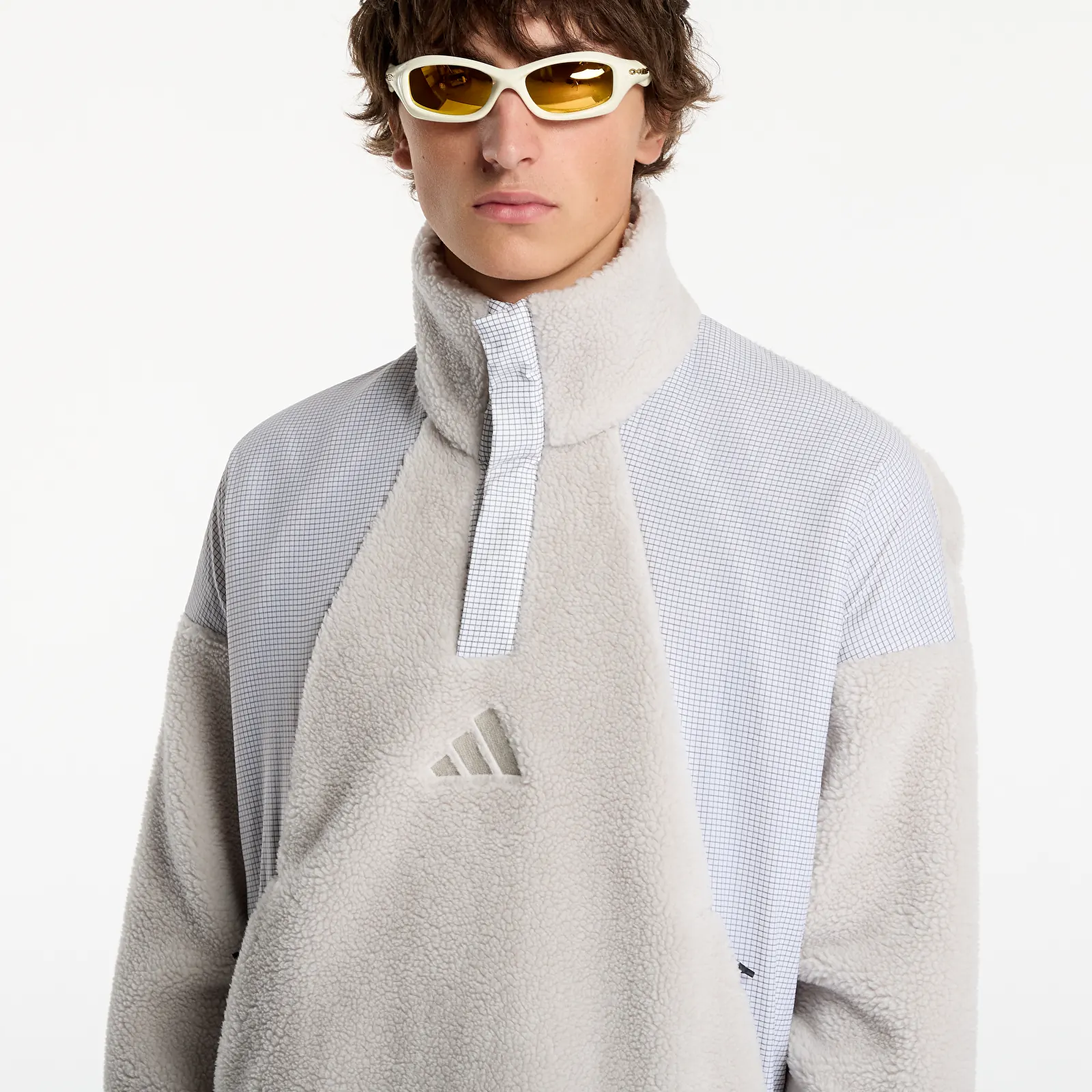Регланы и толстовки adidas Terrex Xploric Climawarm High Pile Snap Pullover Wonder Alumina