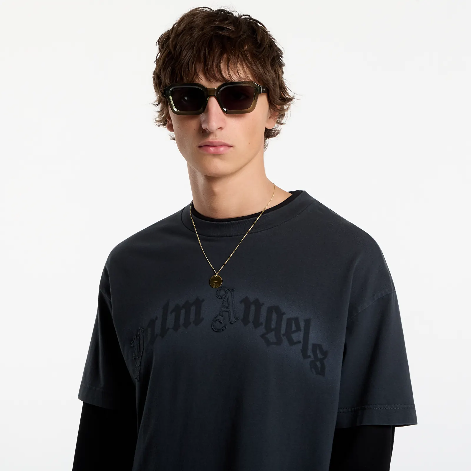 Tricouri  Palm Angels Patch Pa Regular Tee Black/ Black