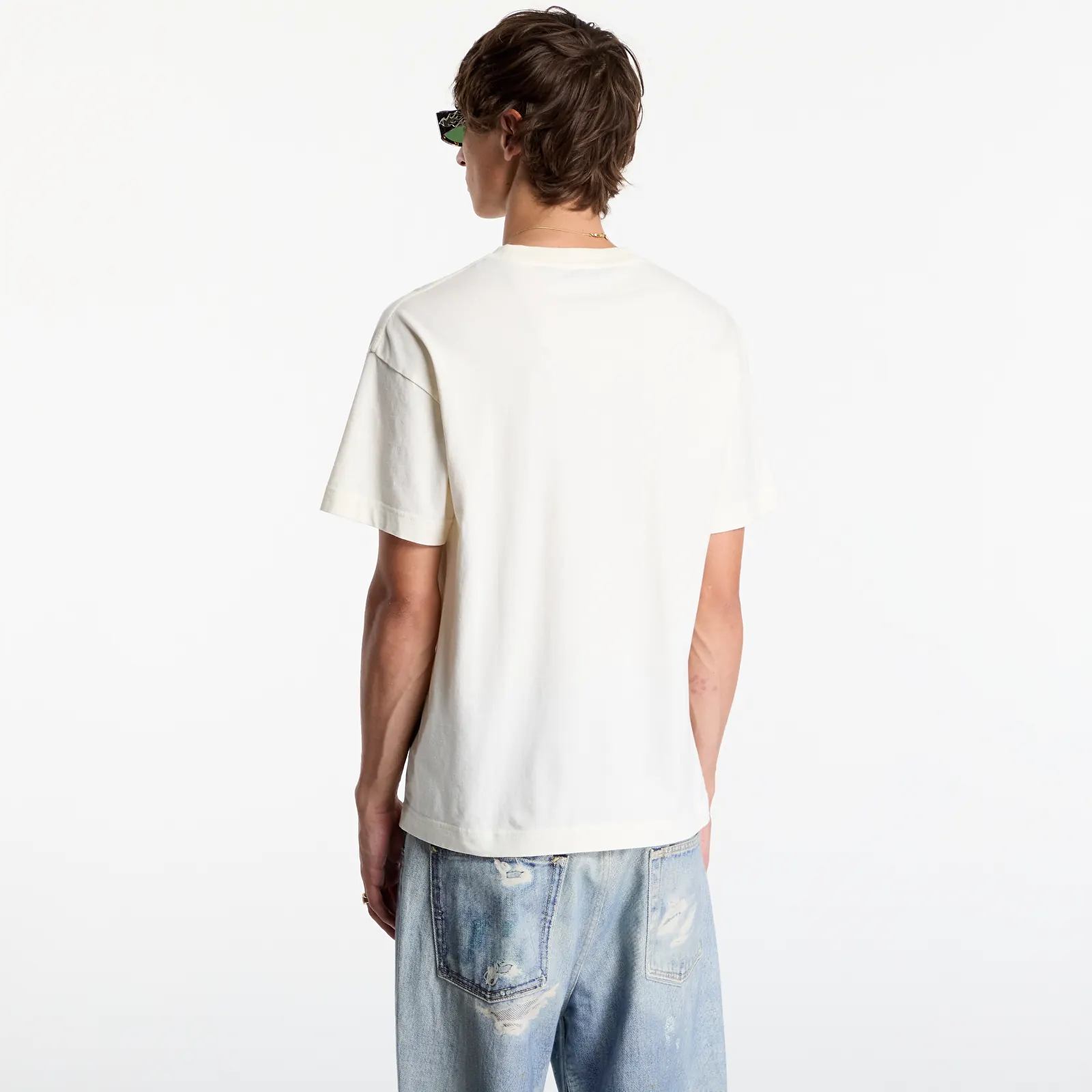 Magliette Palm Angels Stamp Logo Regular Tee Off White/ Black
