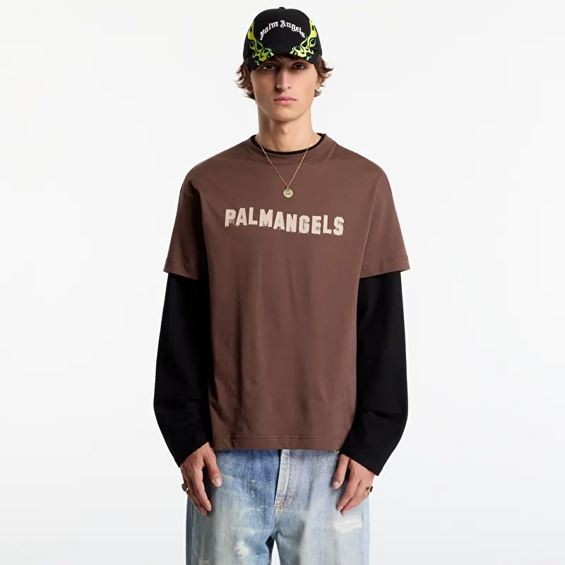 T-Shirt Palm Angels Palm Hills Regular Tee UNISEX Brown/ Kaki