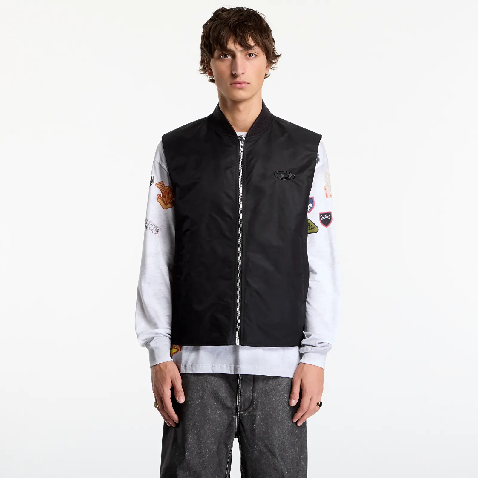 Muški prsluci Diesel W-Type-D1-Sl Jacket Black