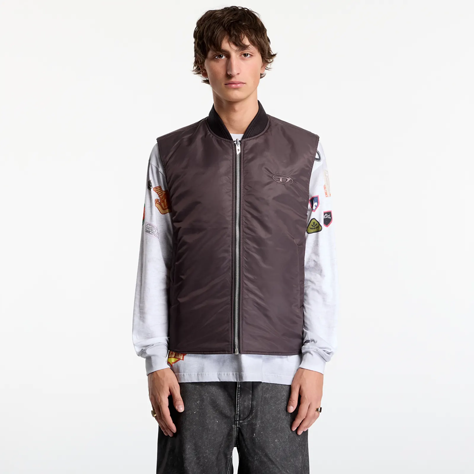 Muški prsluci Diesel W-Type-D1-Sl Jacket Black