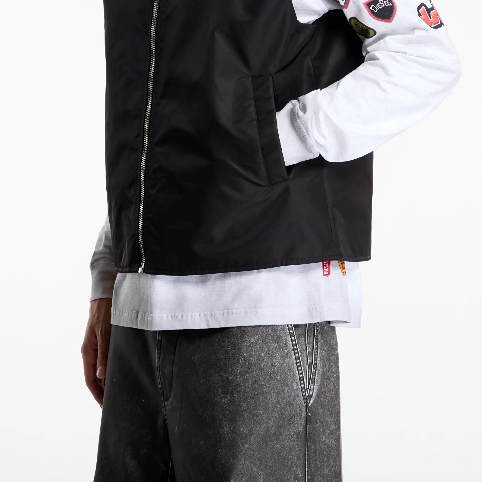 Muški prsluci Diesel W-Type-D1-Sl Jacket Black