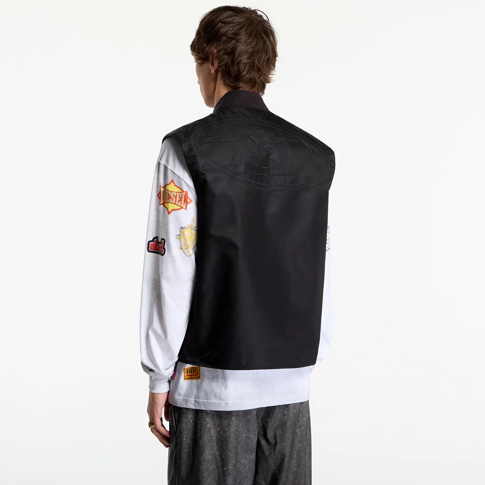 Muški prsluci Diesel W-Type-D1-Sl Jacket Black