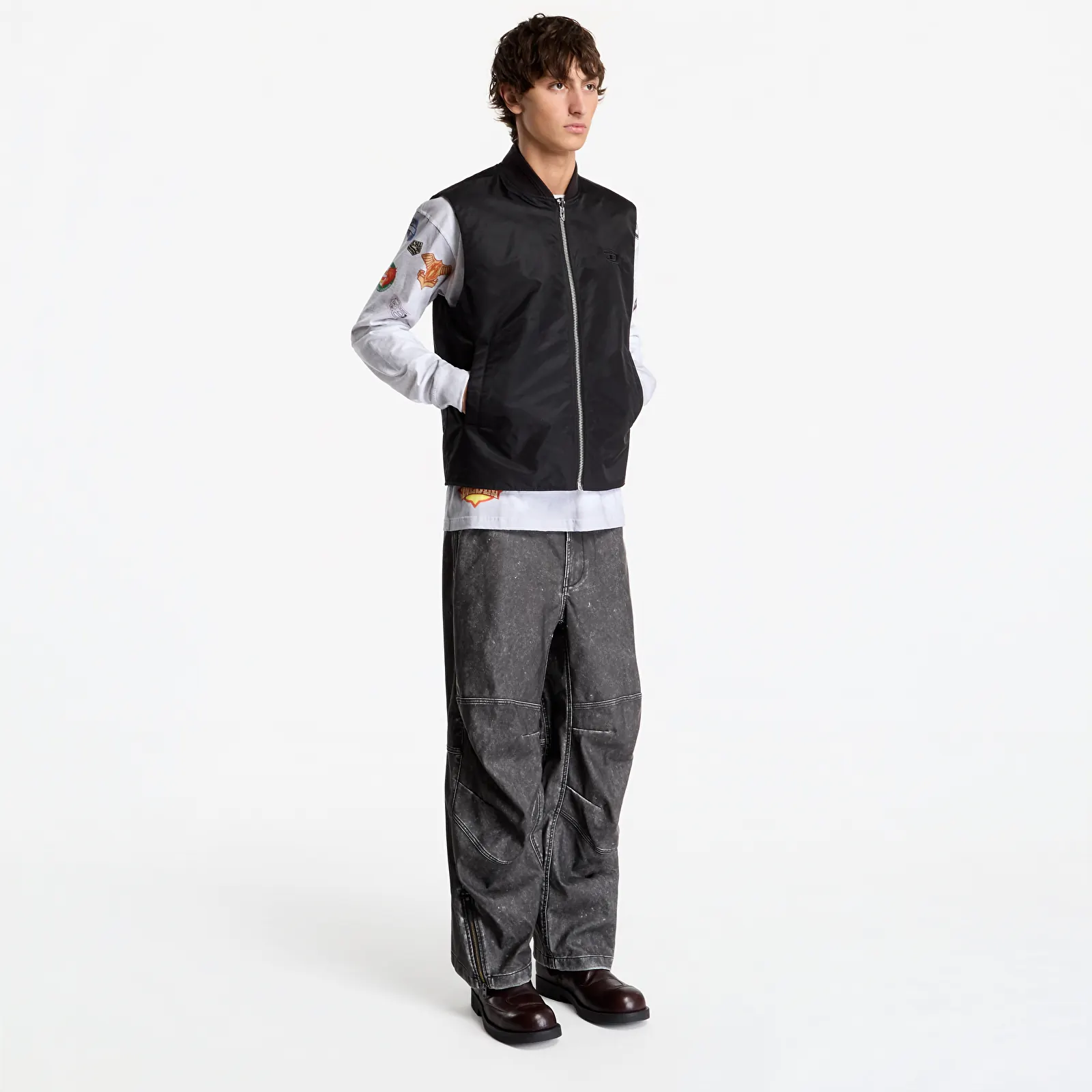Muški prsluci Diesel W-Type-D1-Sl Jacket Black