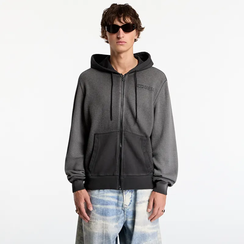 Hoodica Diesel S-Wafy-Hood-Zip Sweat-Shirt Black