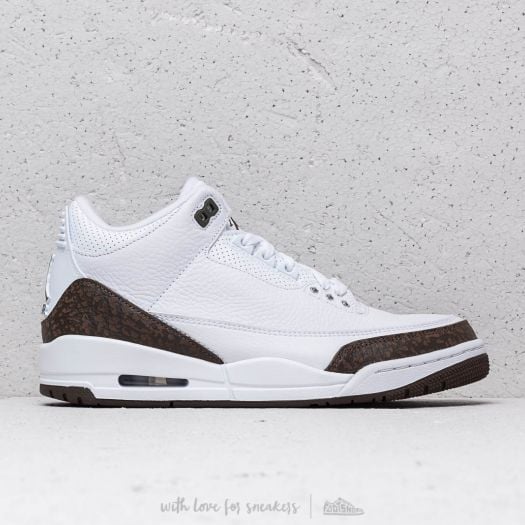 Air jordan 3 retro white dark mocha & chrome hotsell