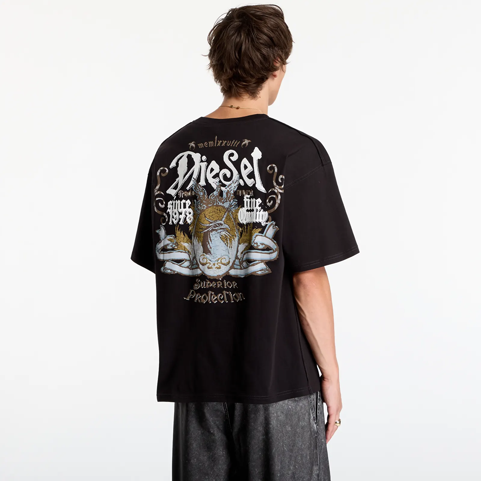Muške majice kratkih rukava Diesel T-Boxt-Aa2 T-Shirt Black