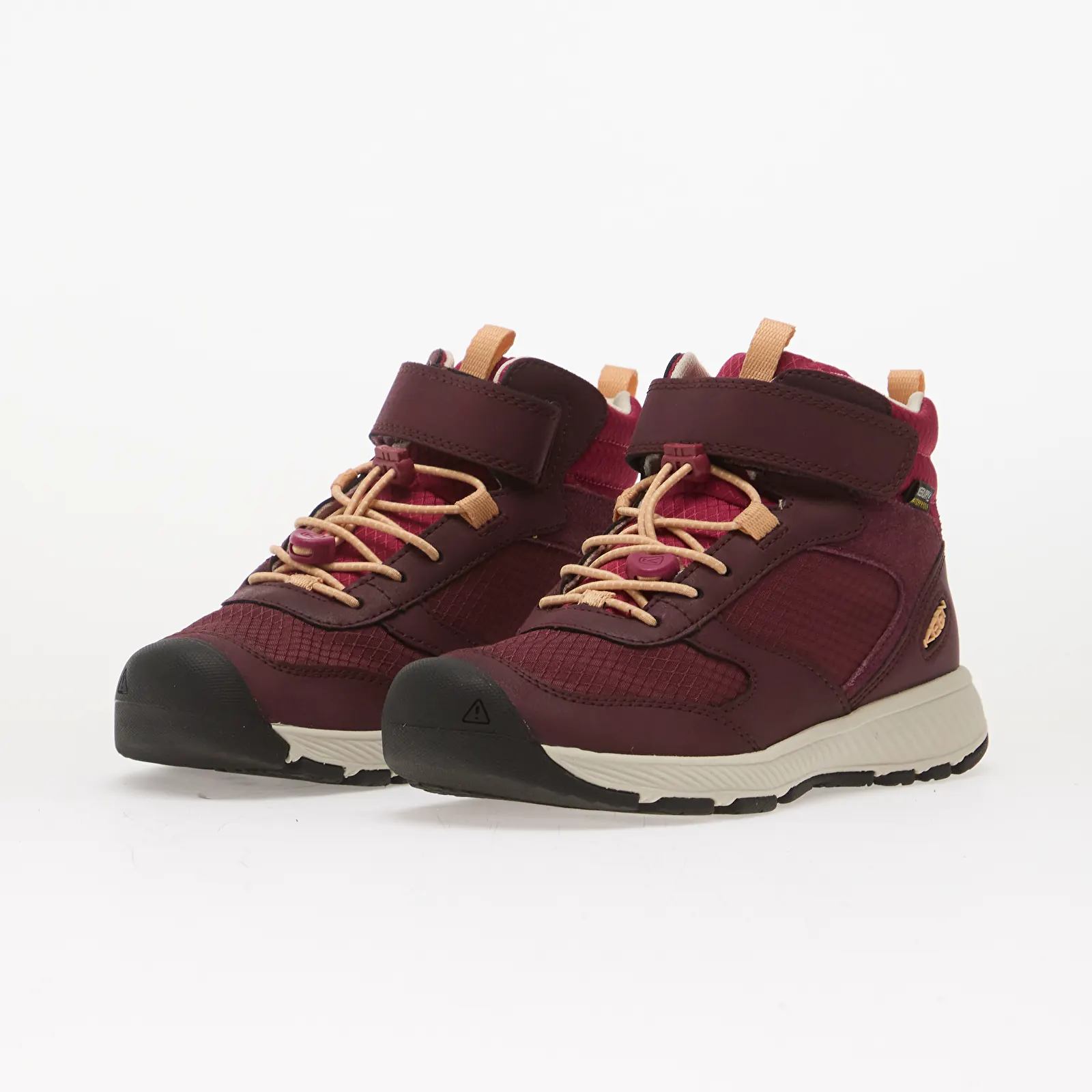 Kids' sneakers and shoes KEEN Skua MID WP Youth Fig/ Peach Fuzz
