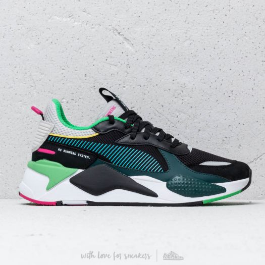 Men s shoes Puma RS X TOYS Puma Black Blue Atoll Footshop